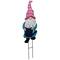 21.25" Blue Gardening Gnome Spring Yard Sign Garden Stake